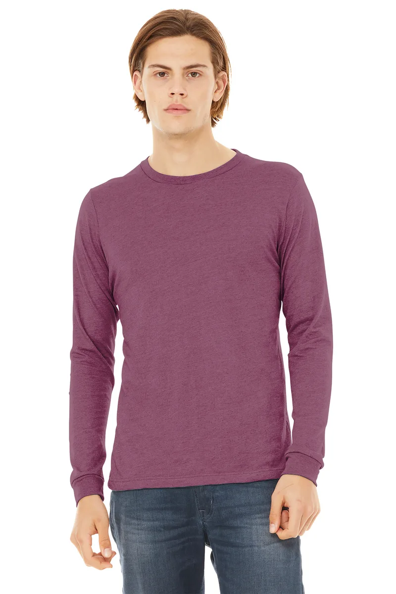 BELLA+CANVAS® Unisex Triblend Long Sleeve Tee view 3