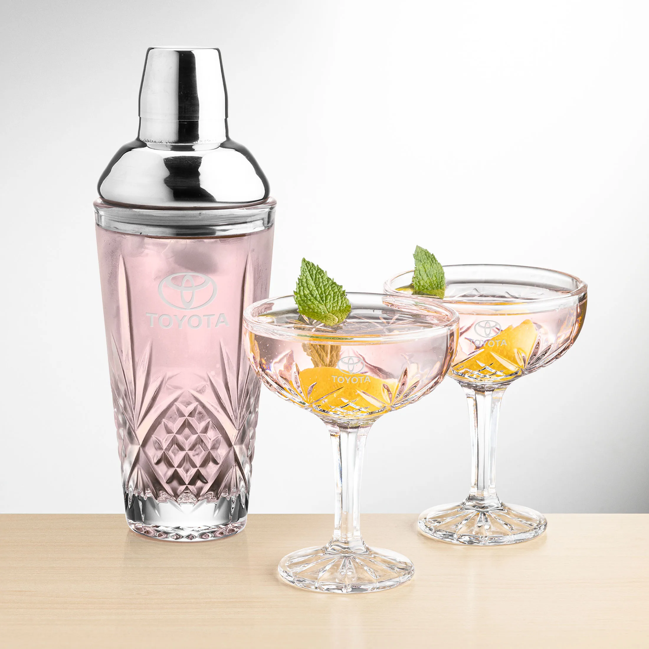 Shaker & Cocktail Coupe, Shaker & 2 Cocktail Coupe