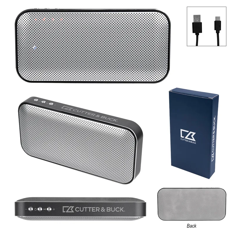 Cutter & Buck® Aluminum Suede Speaker And Power Bank view 3