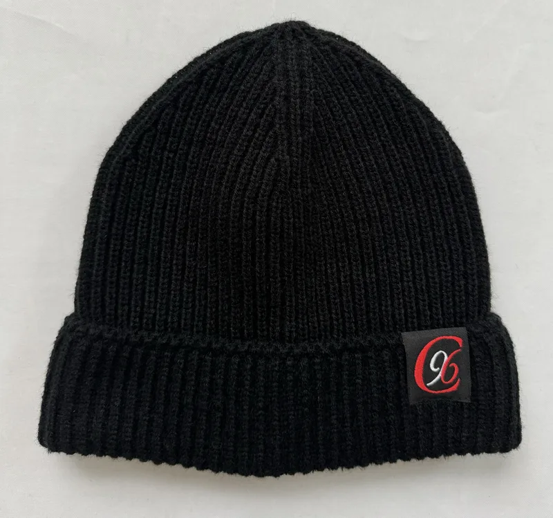 Cable Knitted Beanie with Flip-Up Cuff (Single Layer) includes Woven Label