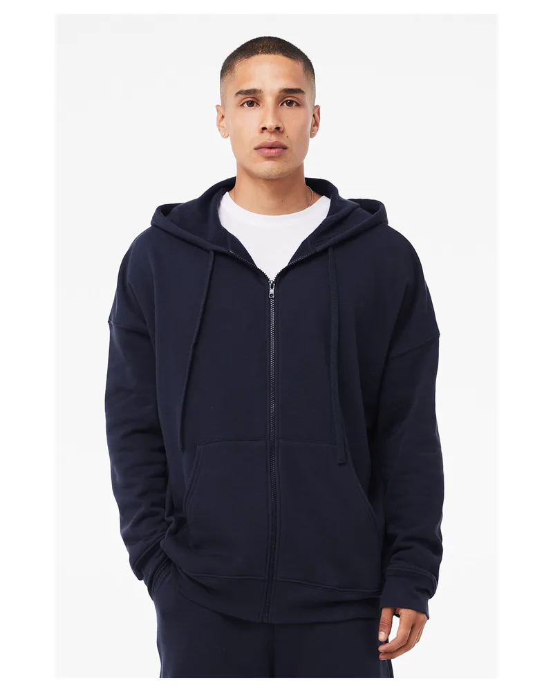 BELLA+CANVAS Unisex Sponge Fleece DTM Full-Zip Hooded Sweatshirt view 5