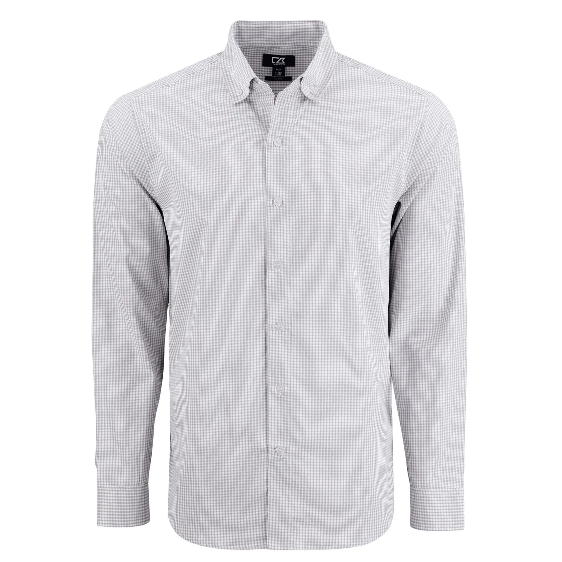 Cutter & Buck Skyline Recycled Gingham Mens Long Sleeve Button Down Dress Shirt view 5