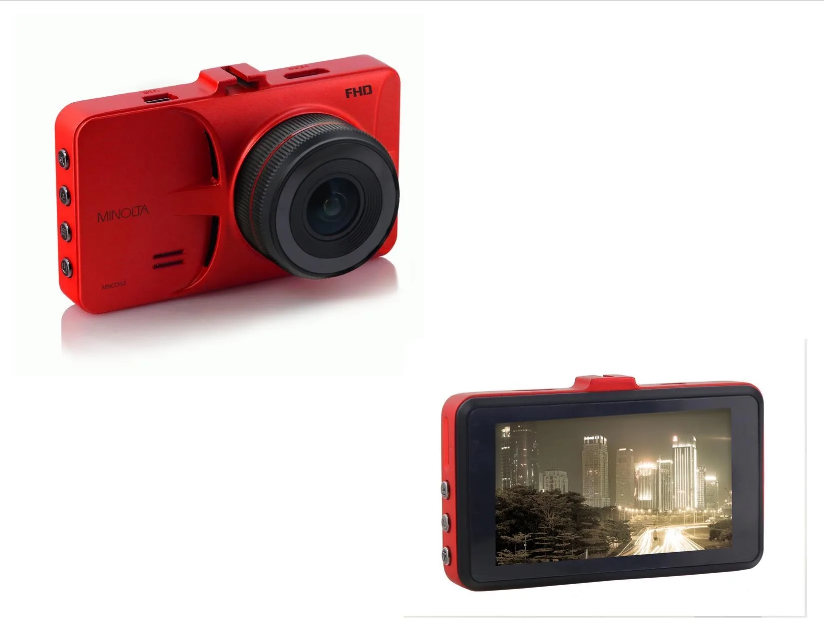 Minolta® Red Full HD 1080P Car Camcorder