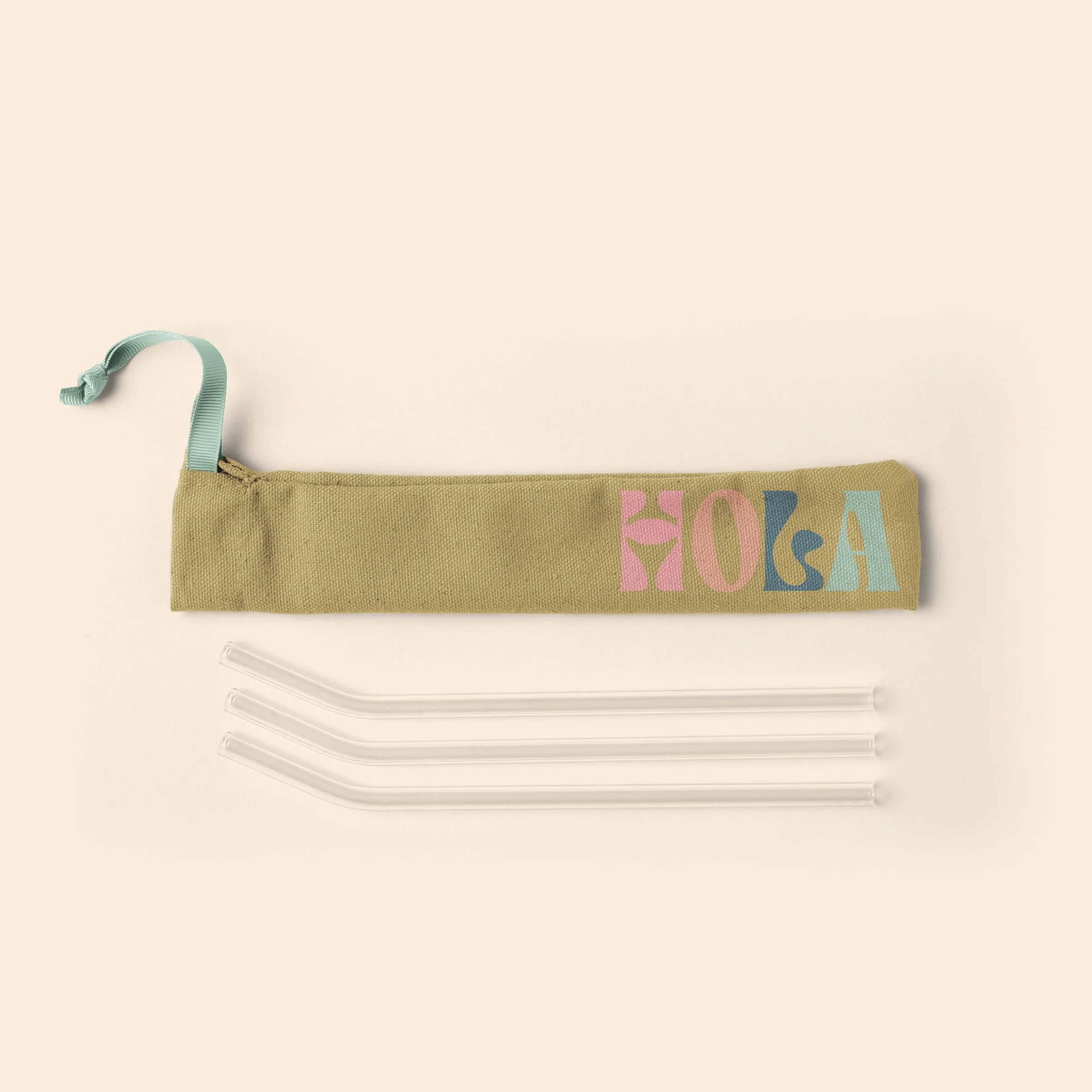 4CP Pigment Dyed Canvas Pouch For Reusable Straws