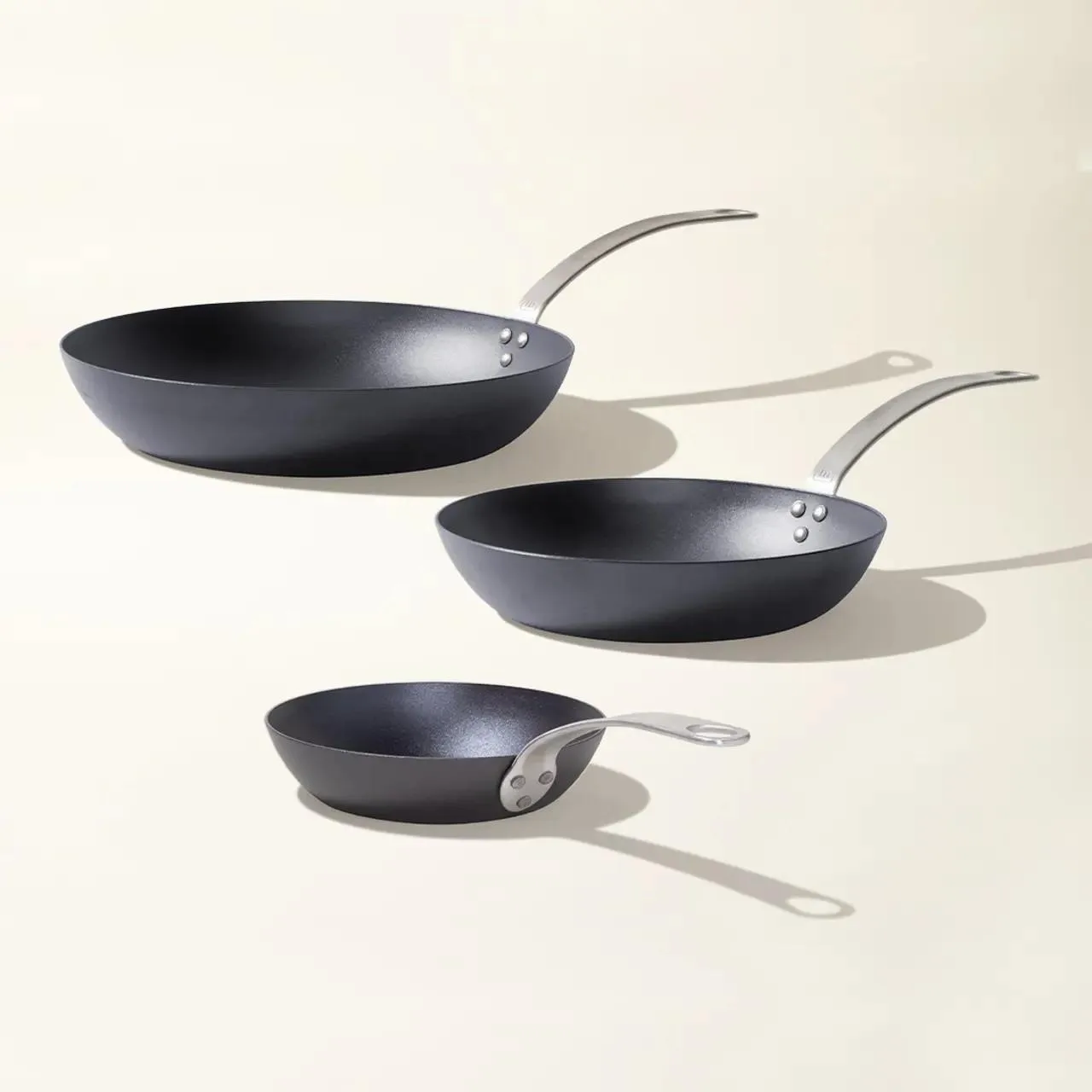 Made In 3-Piece Blue Carbon Steel Frying Pan Set