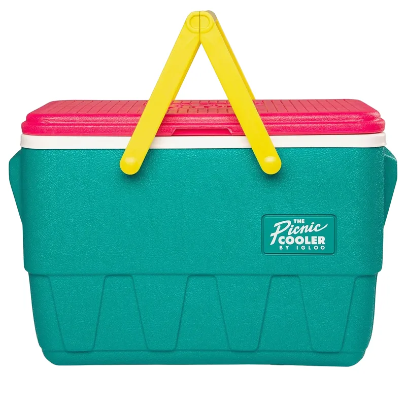 USA Made IGLOO Retro Vintage Picnic Basket 25 Qt Cooler view 2