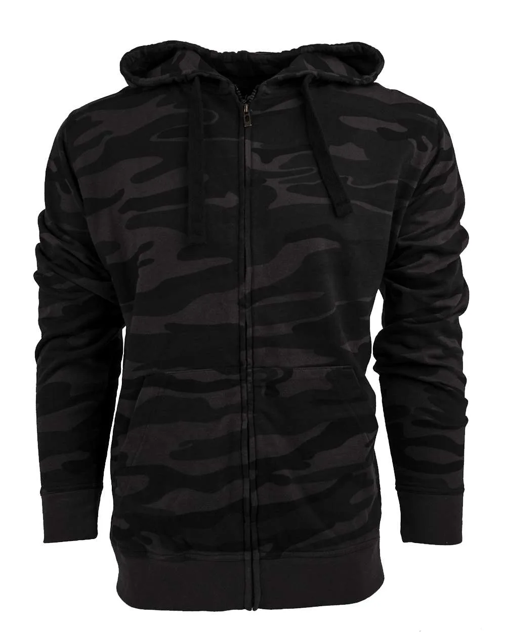 Burnside® Camo Hooded Full Zip Sweatshirt