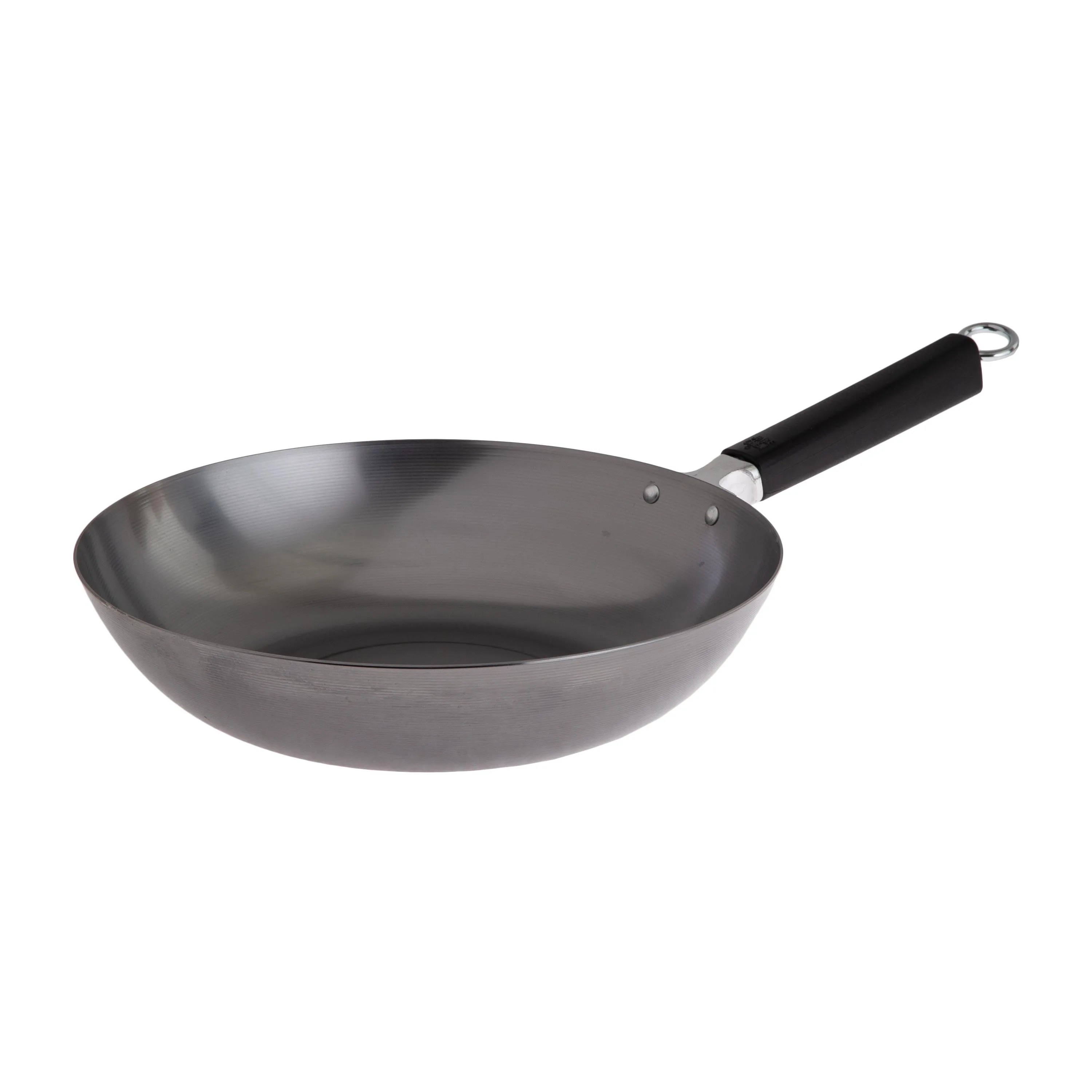 KitchenSupply Joyce Chen Professional Series 12" Uncoated Carbon Steel Stir Fry Pan Phenolic Handle