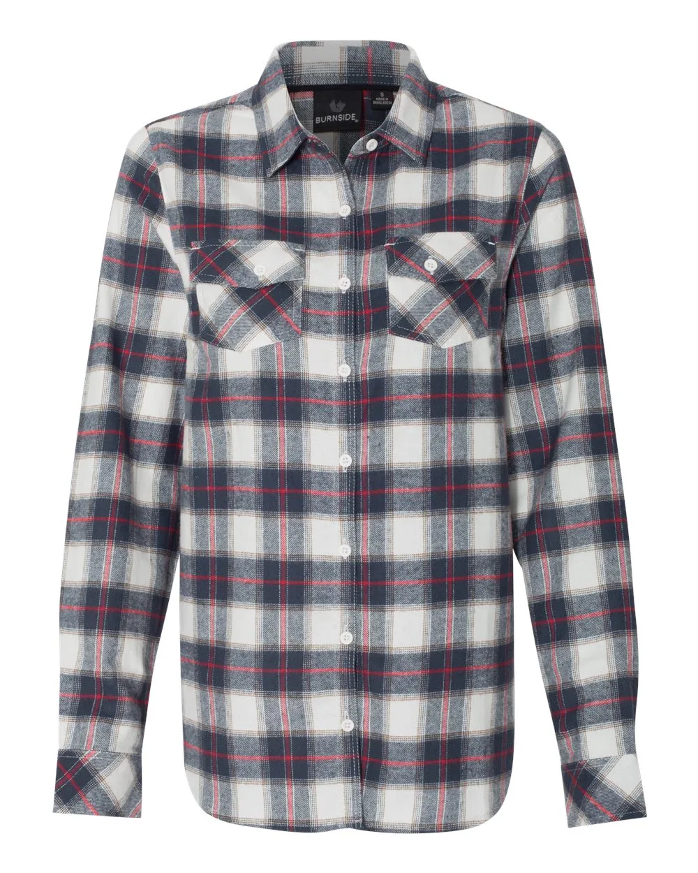 Burnside® Women's Yarn Dyed Long Sleeve Flannel Shirt view 7