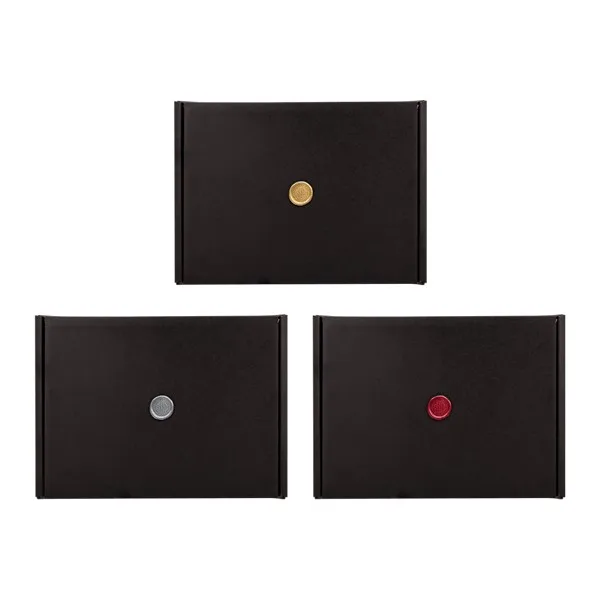 Black Gift Box with Wax Stamp Decoration