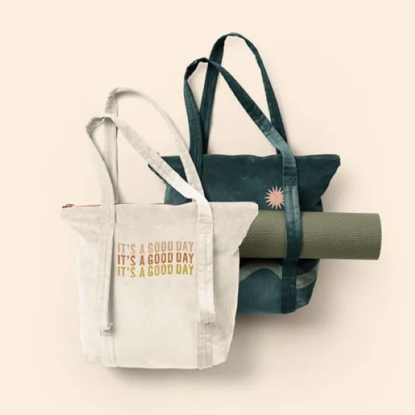 Twinkles Yoga Corduroy Tote