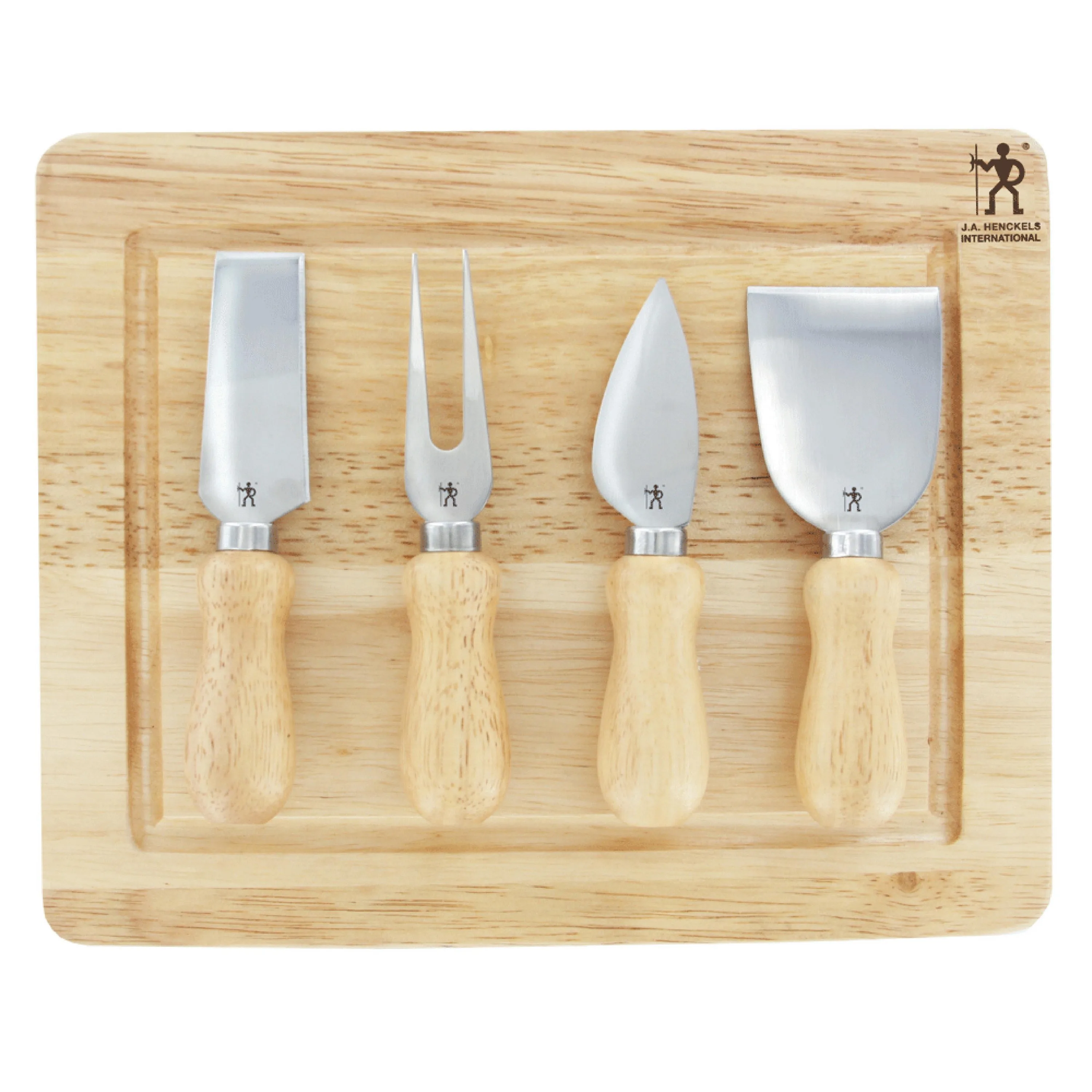 Henckels 4 Piece Cheese Knife Set w/Cutting Board