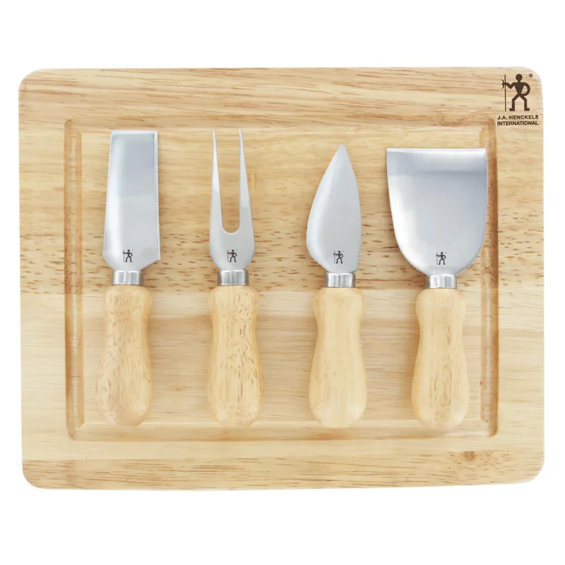 Henckels 4 Piece Cheese Knife Set w/Cutting Board