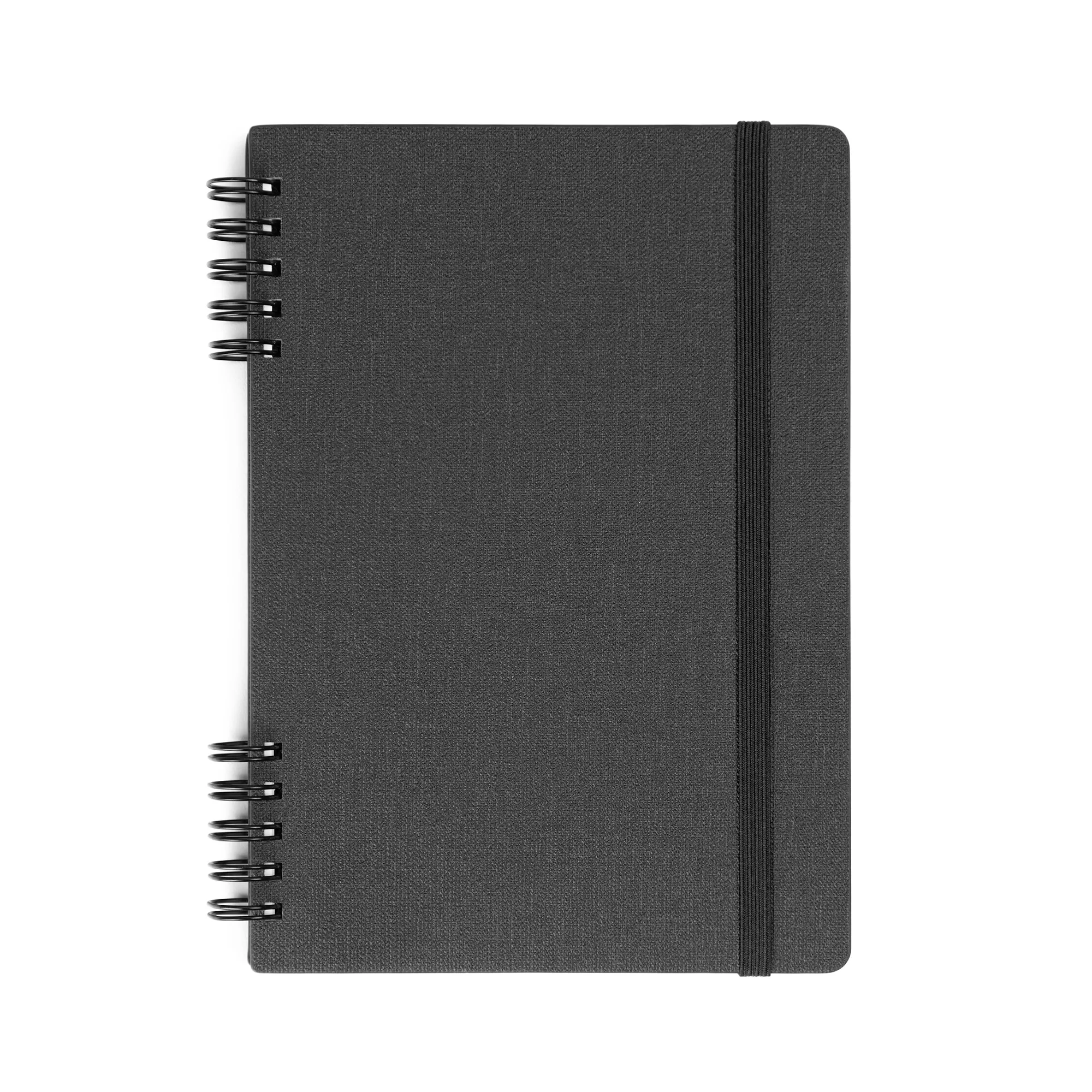 Spiral Linen Leather Notebook view 2