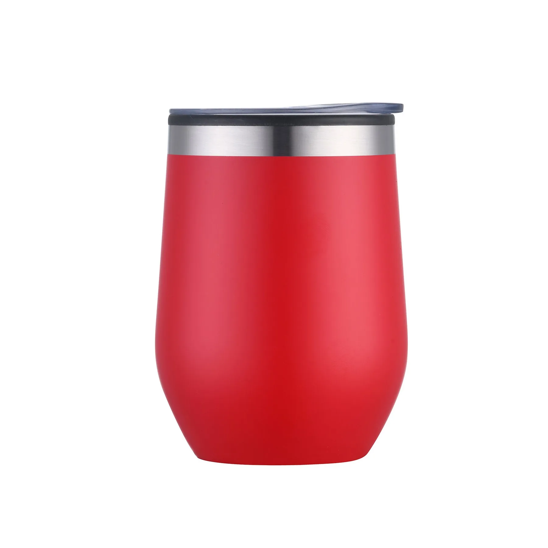 12 Oz. Double Wall Wine Mug w/Clear Lid view 2