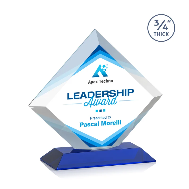 VividPrint™, Standard base, Blue, 8.25" x 7.75" x 3"