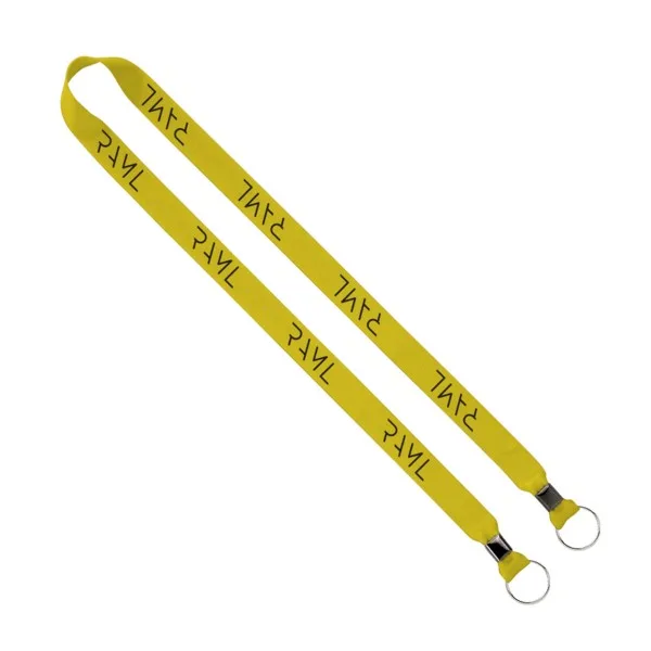 IMPORT Rush 3/4" Polyester 2-Ended Lanyard with Dual Silver Metal Crimp & Split-Ring view 6