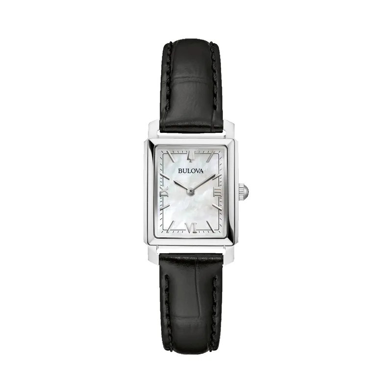 Bulova Women's Sutton Black Leather Strap Watch