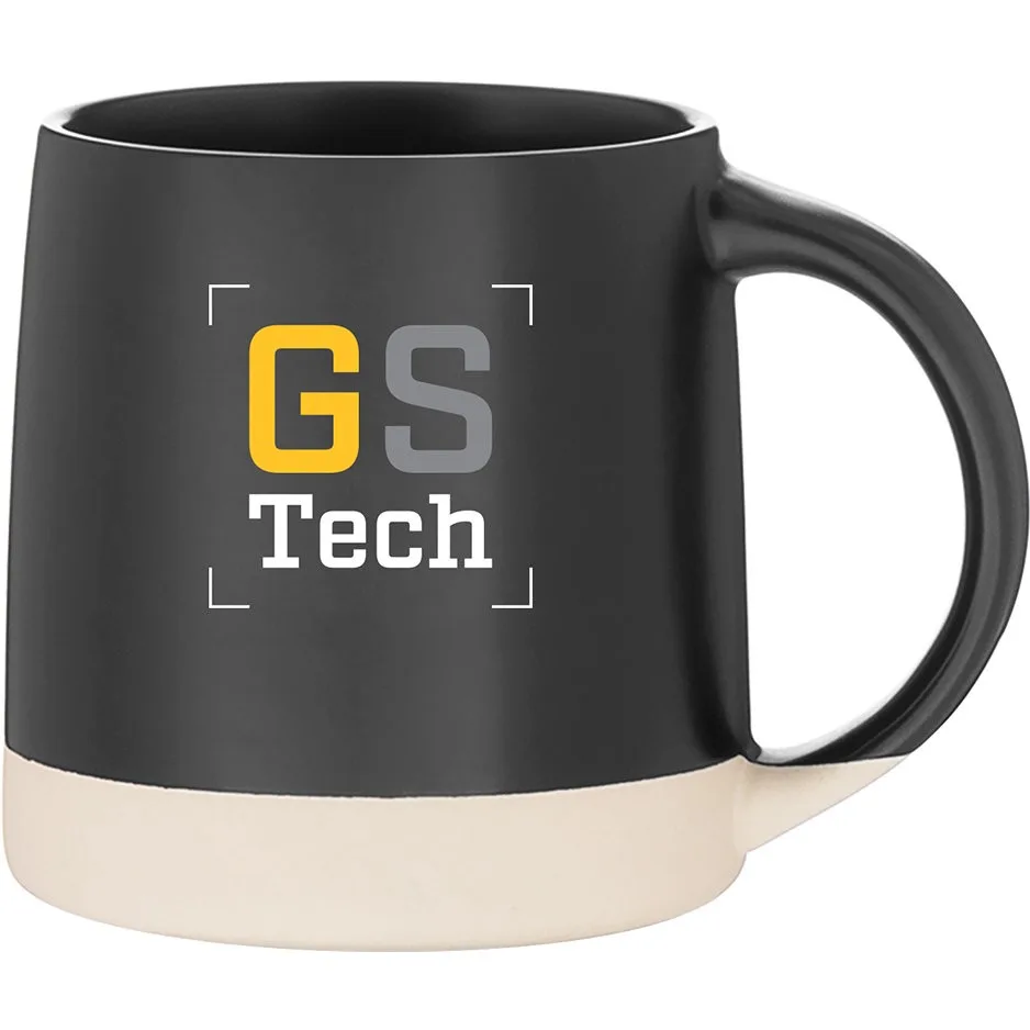 12 oz Magnolia Ceramic Mug (Black)