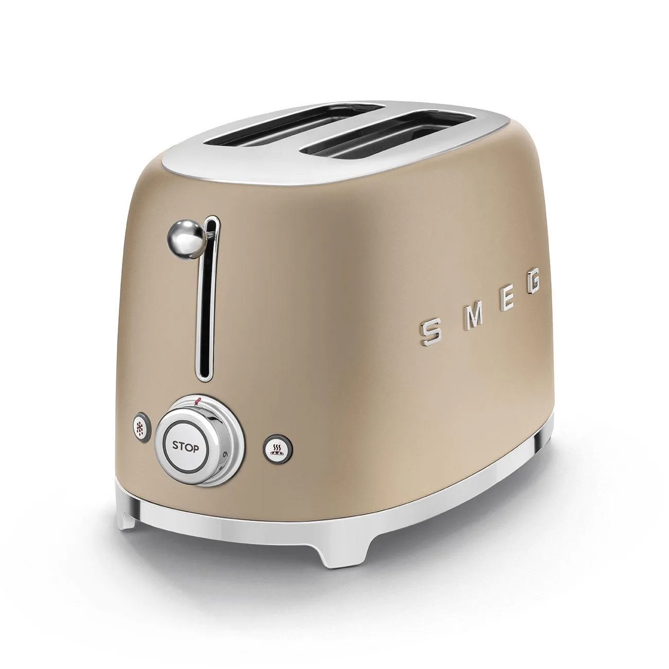 Smeg 50's Retro-Style Matte Champagne 2 Slice Toaster