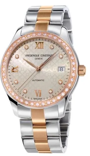 Citizen® Frederique Constant Ladies Classics Stainless Steel Watch w/Diamond Bezel