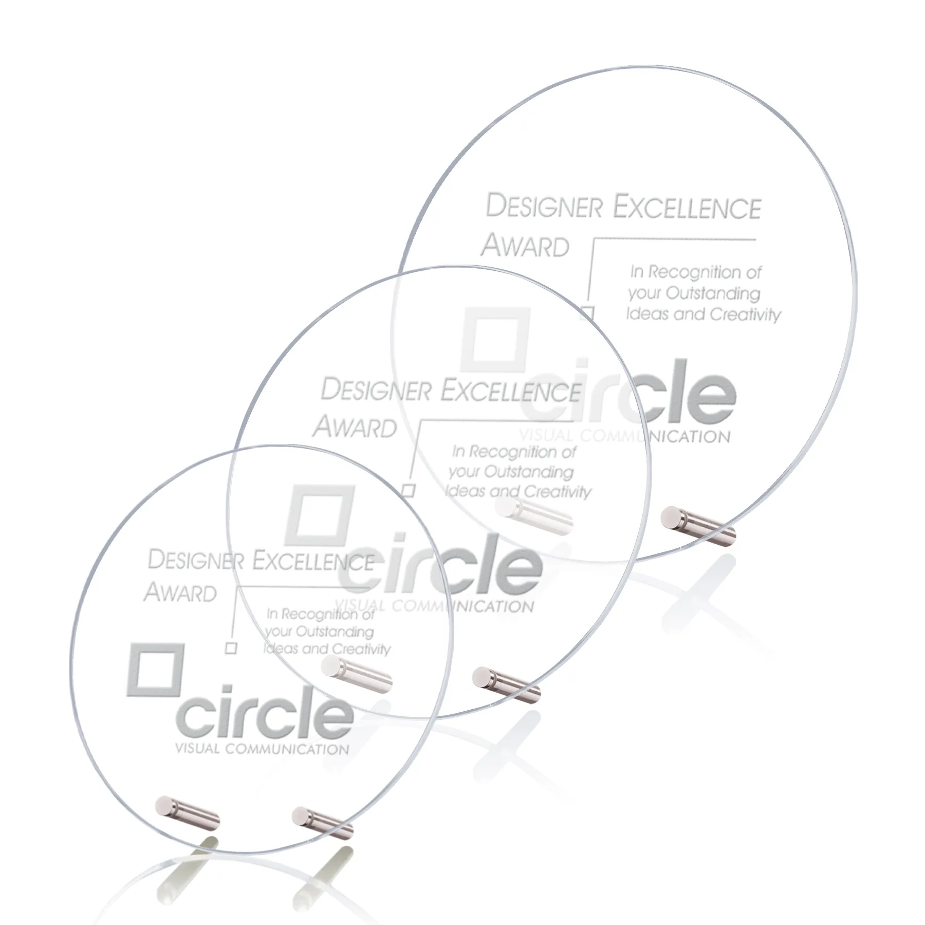 Deep Etch, Chrome, Circle
