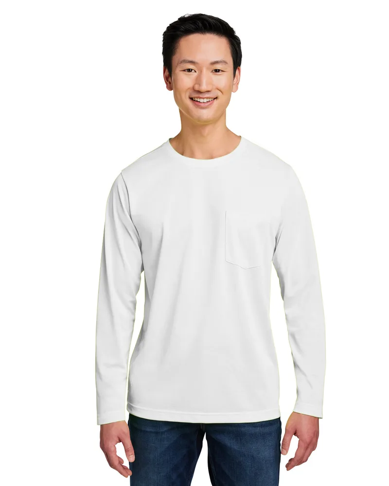 Harriton Unisex Charge Snag and Soil Protect Long Sleeve T-Shirt view 6
