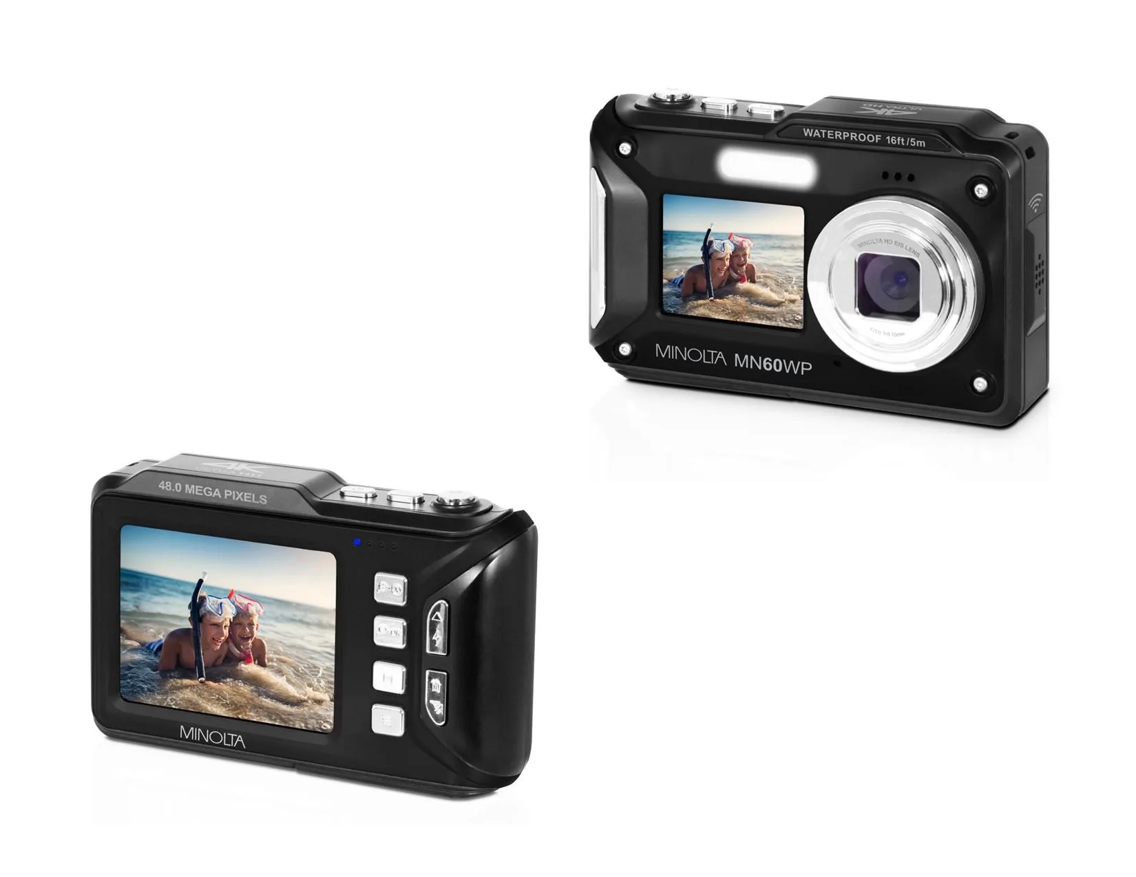 Minolta 48Mp/4K Dual Screen Waterproof Camera
