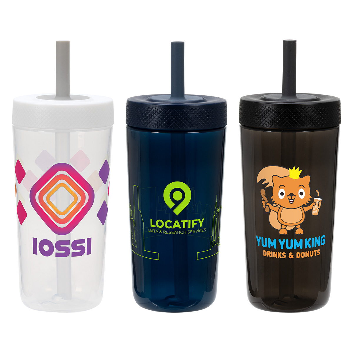 Havana 22 oz Recycled Polypropylene Tumbler with Silicone Straw