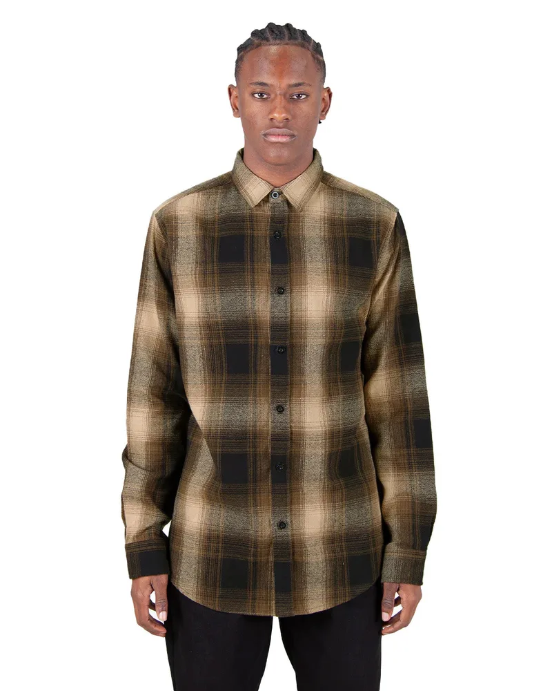 SHAKA WEAR Men's Plaid Flannel Overshirt