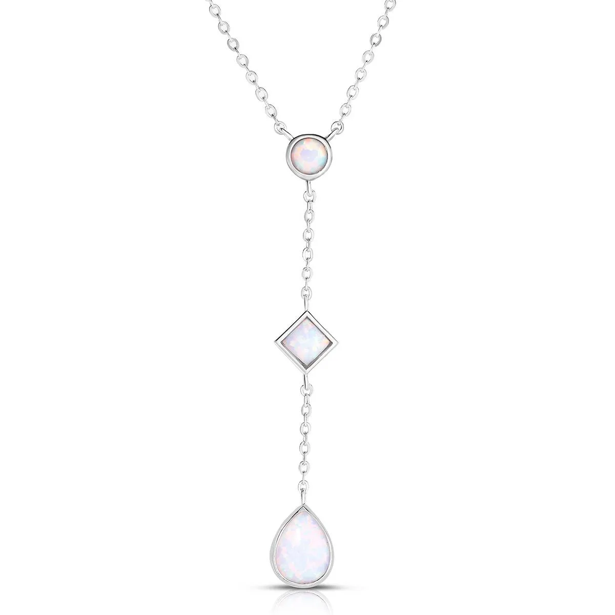Jilco Inc Opal Lariat Necklace - Sterling Silver