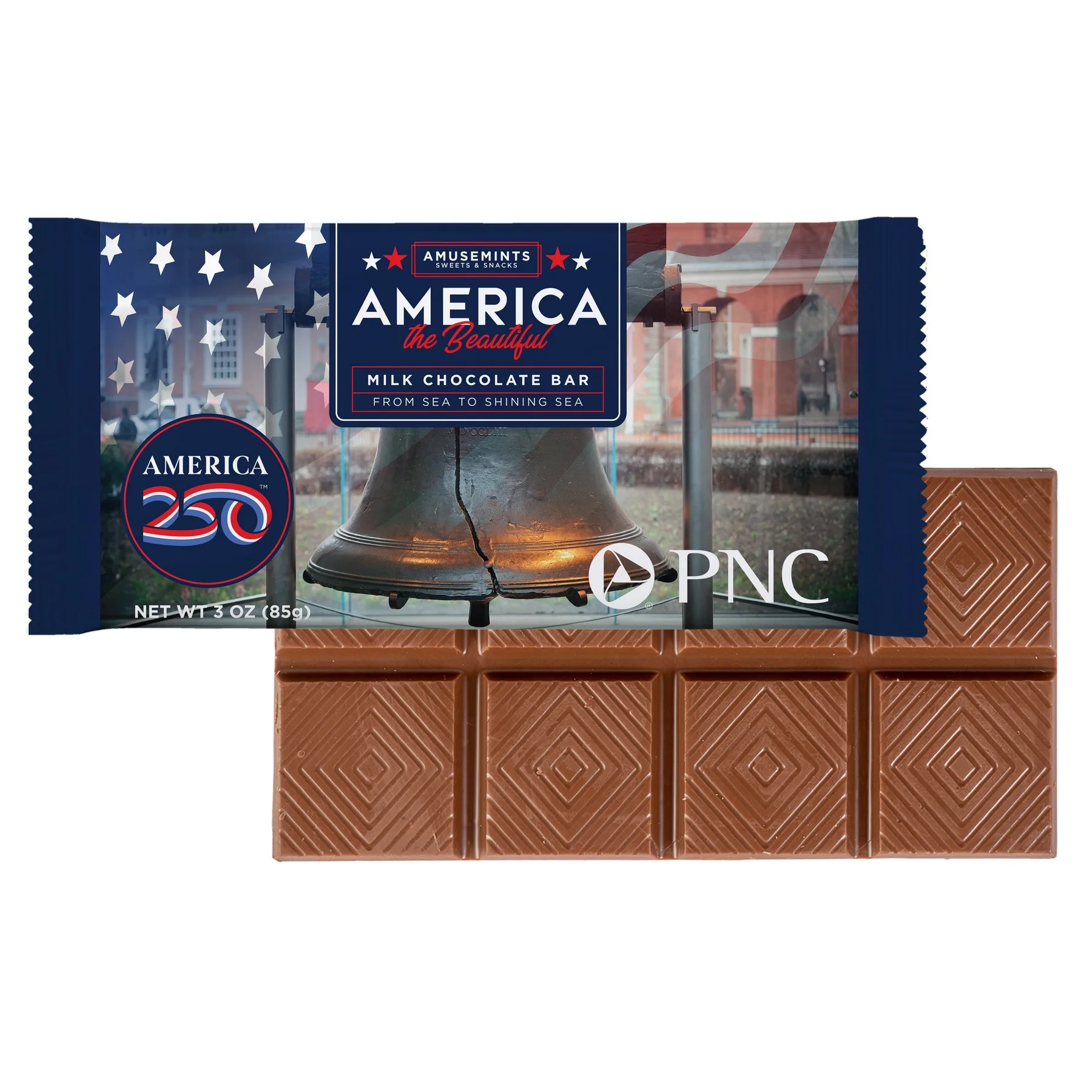 America 250 Flow Wrapped 6 oz Chocolate Bar view 2