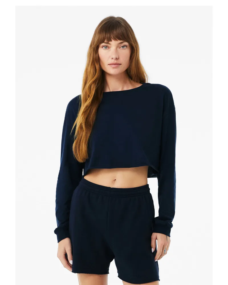 BELLA+CANVAS Ladies' Cropped Long-Sleeve T-Shirt view 7