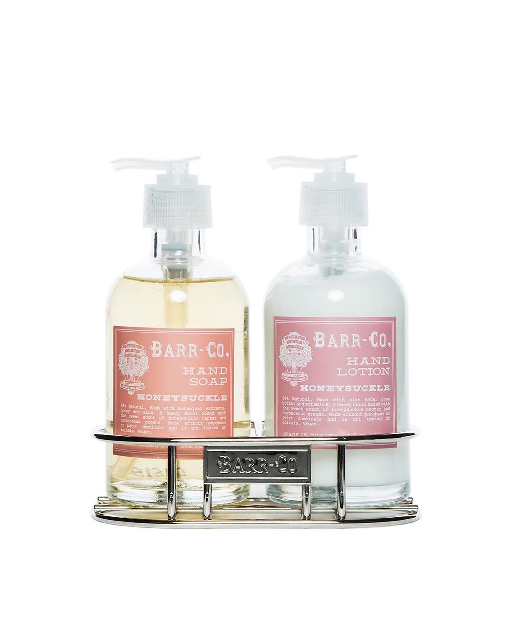 K.Hall Studio Barr-Co. Lotion/Soap Caddy Duo - Honeysuckle 8 Oz