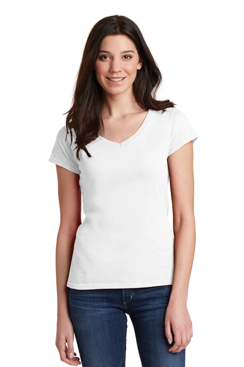 Gildan Softstyle® Women's Fit V-Neck T-Shirt. view 5