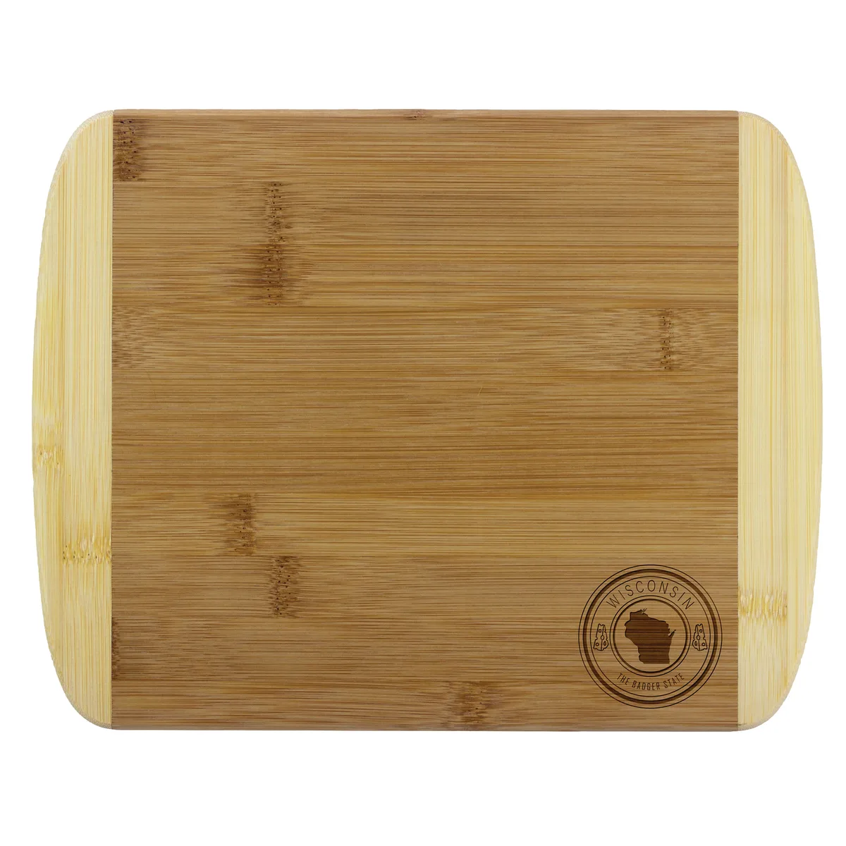 Wisconsin State Stamp 2-Tone 11" Cutting Board — Engraved Up to 2 Square Inches (1 location)