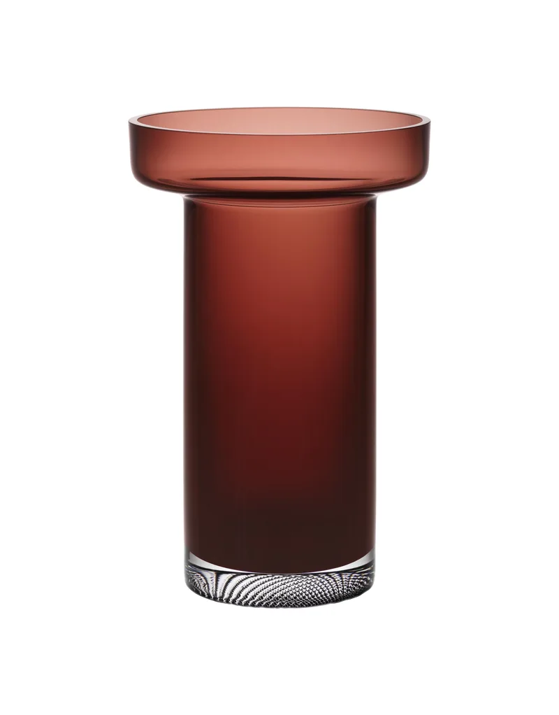 Kosta Boda Limelight Tall Vase Burgundy