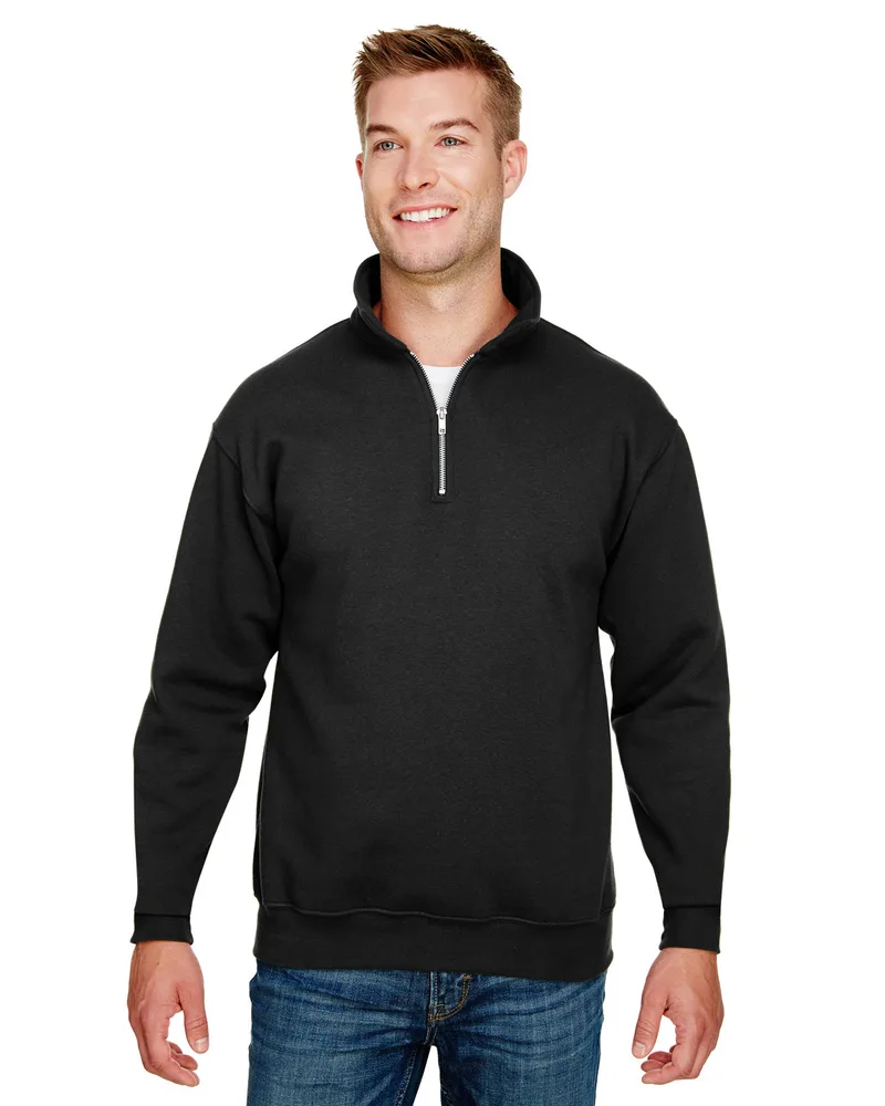 BAYSIDE Unisex USA Made Quarter-Zip Pullover Sweatshirt