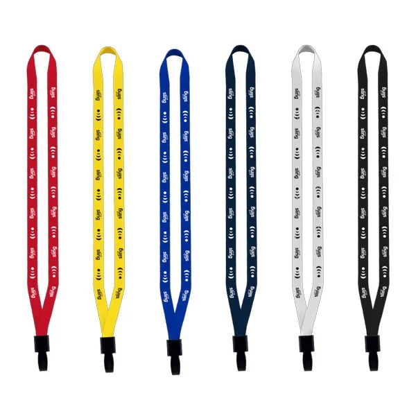 1/2" Polyester Lanyard with Non-Swivel Plastic Hook