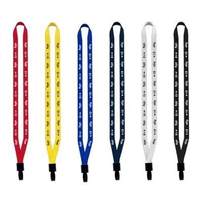1/2" Polyester Lanyard with Non-Swivel Plastic Hook