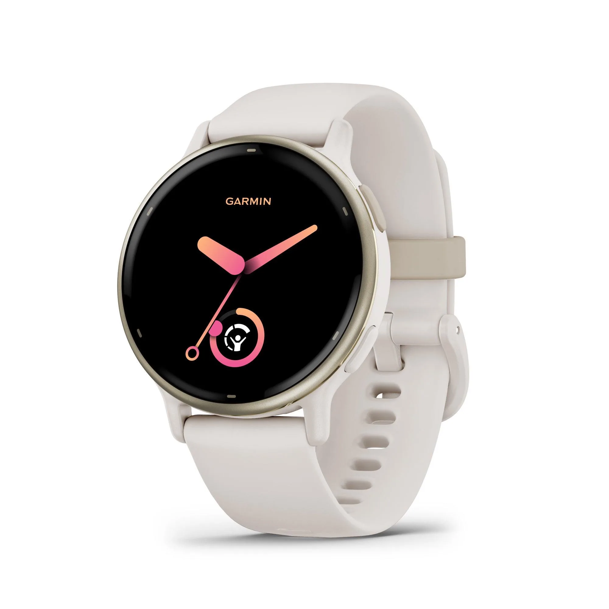 Garmin® Vivoactive 5 Fitness Smartwatch Cream Gold W/ Ivory Silicone Band