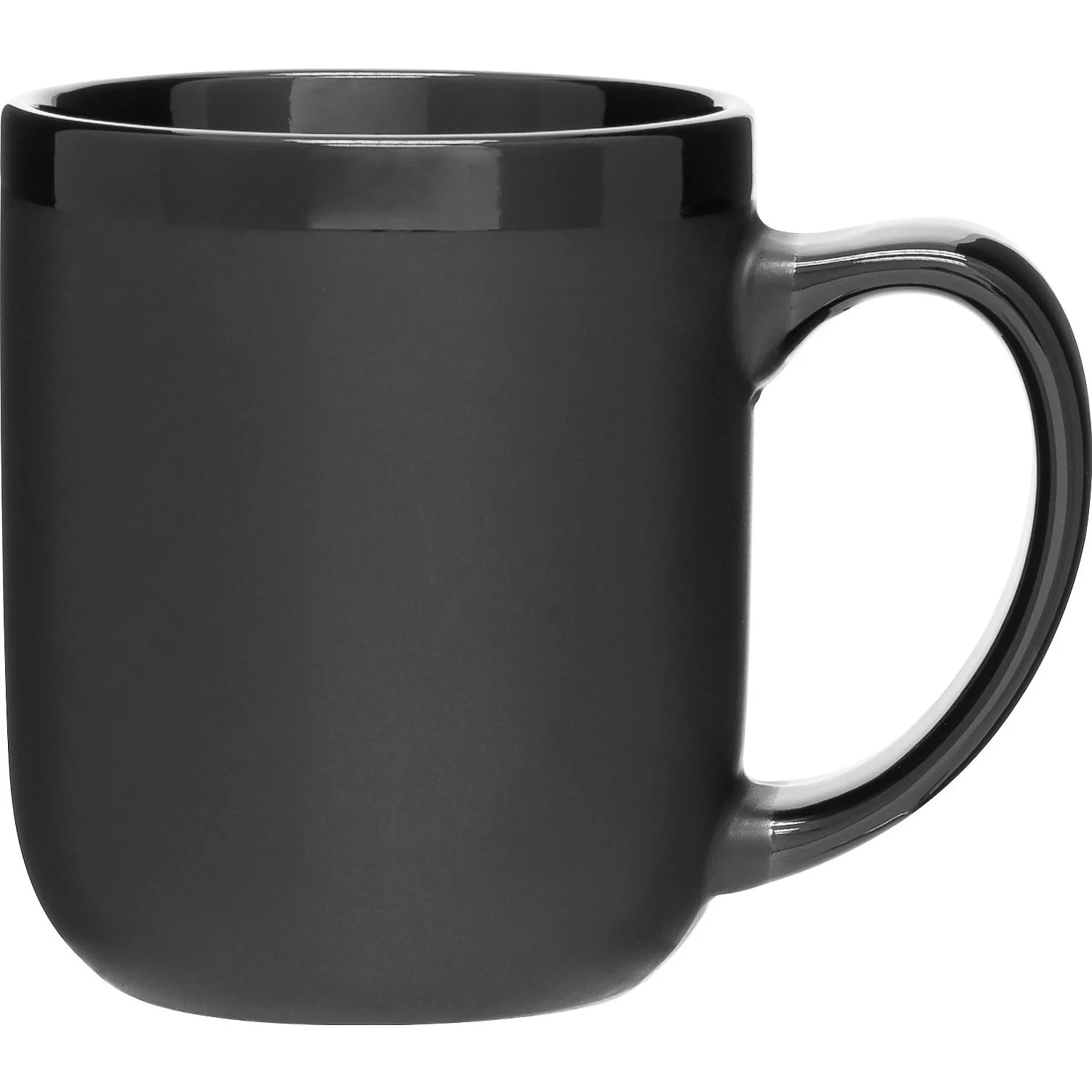 16 oz Modelo Ceramic Mug (Matte Black/Glossy Black) view 2
