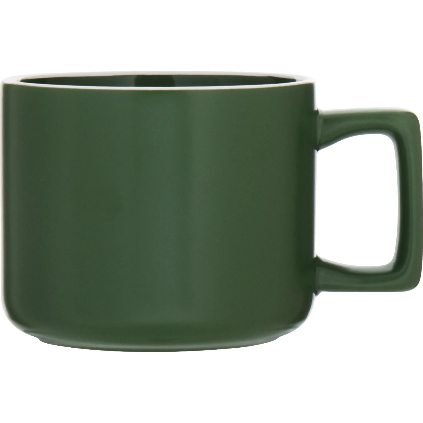 12 oz Helio Ceramic Mug (Matte Forest Green) view 2