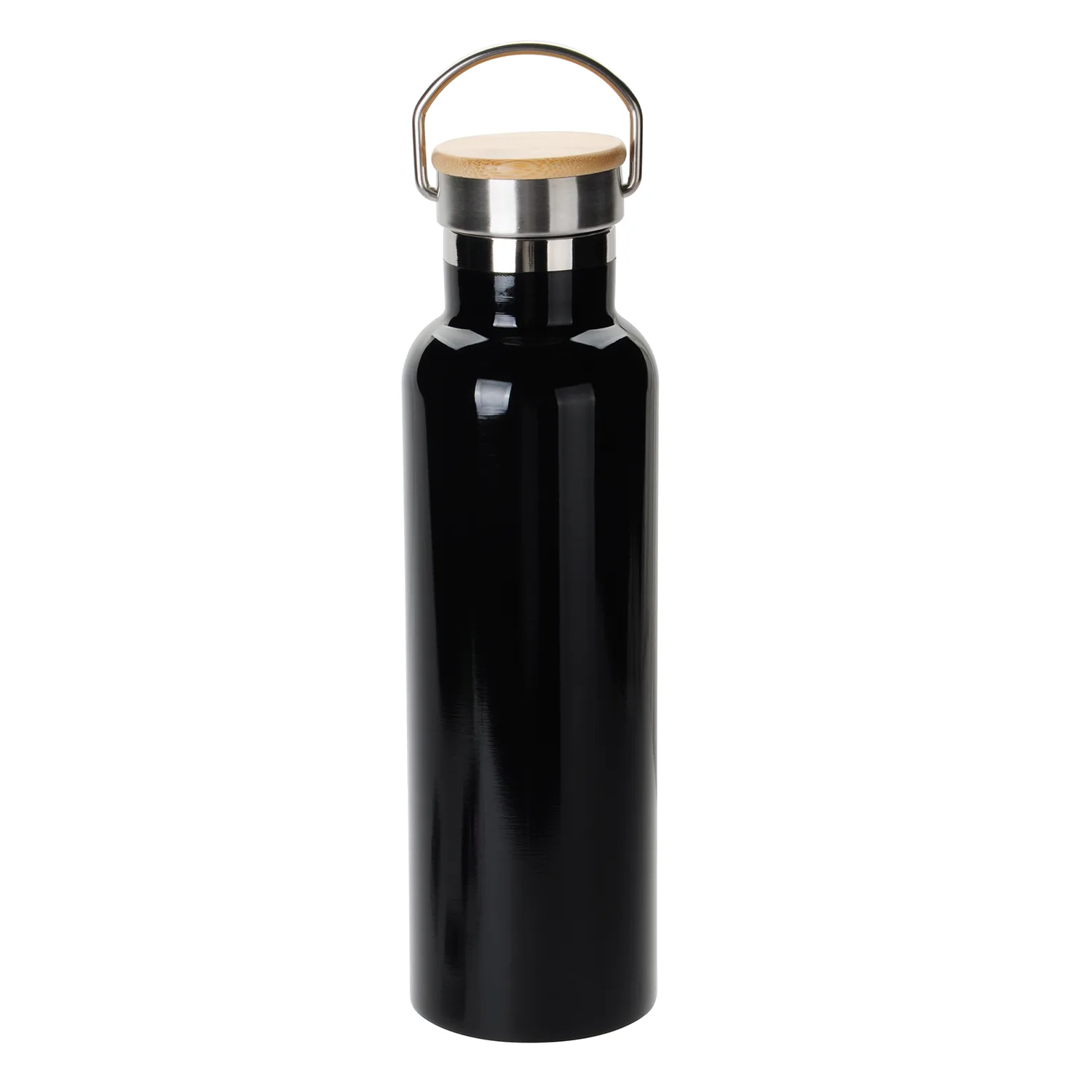20oz Bamboo Top SS Vacuum Bottle view 2