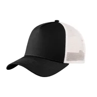New Era® Snapback Trucker Cap — Black/White