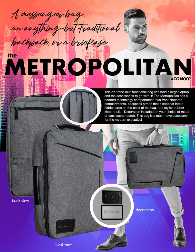 The Metropolitan Messenger Backpack view 6