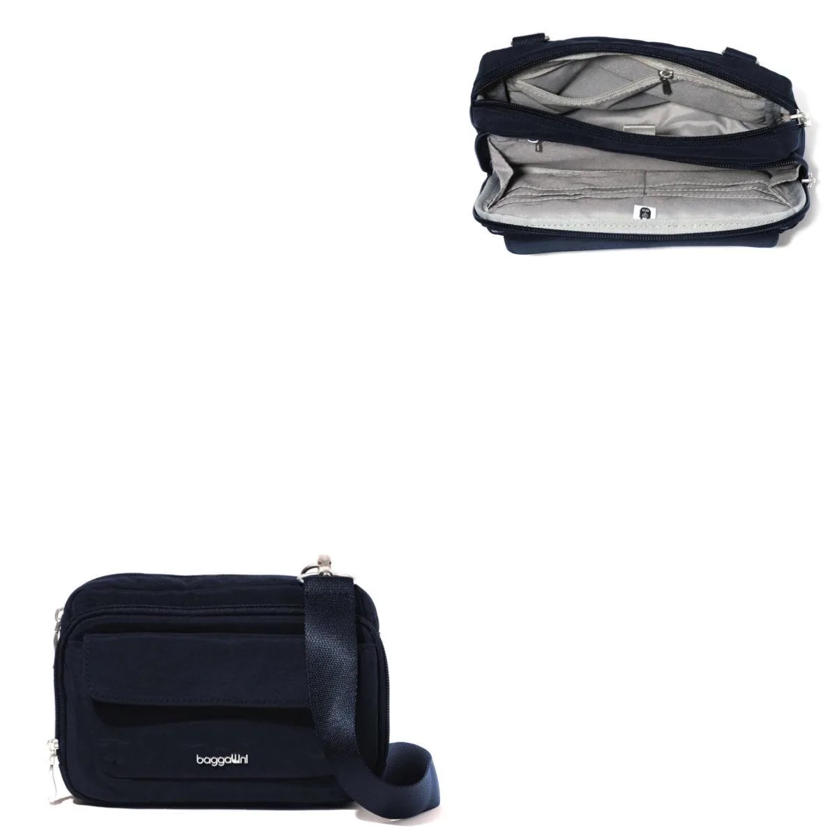 Baggallini Modern Double Zip Crossbody Bag