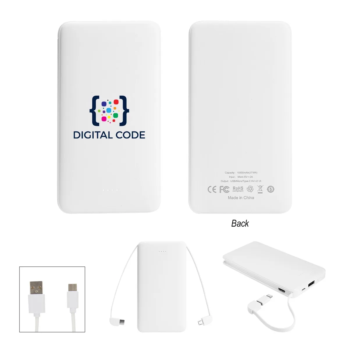10,000 Mah Multi-cable Power Bank view 2