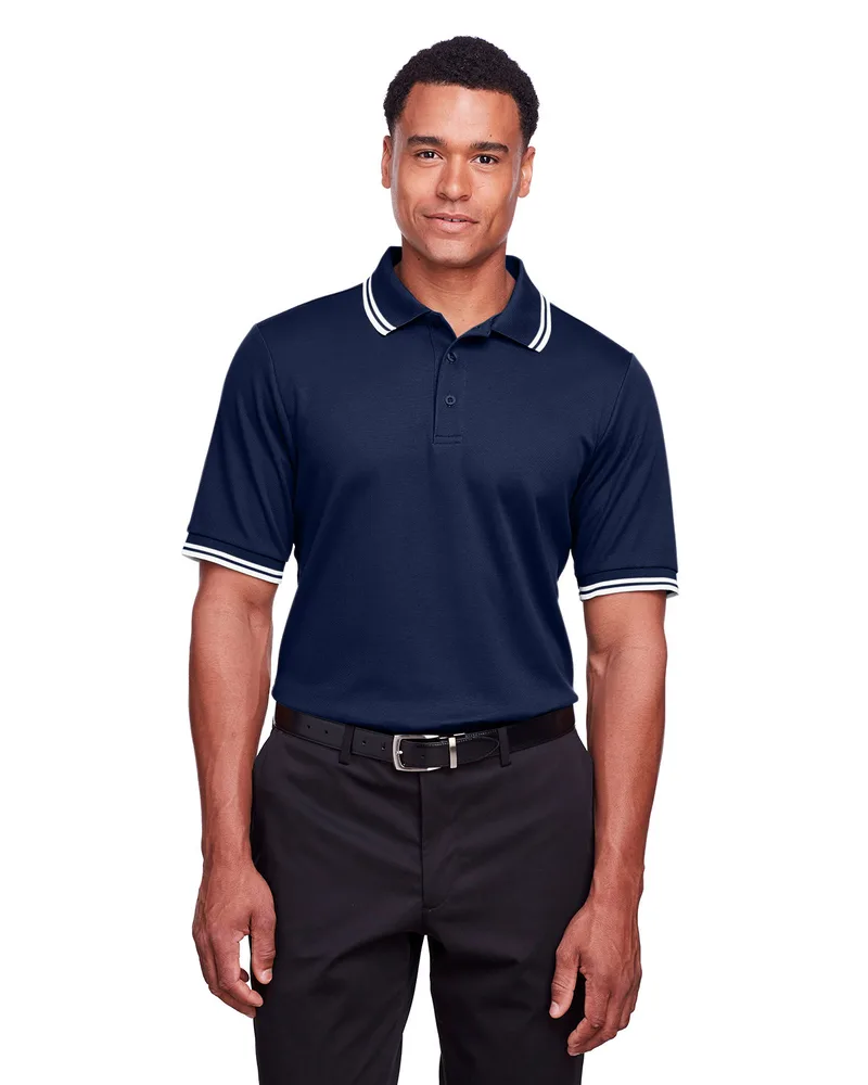 Devon and Jones CrownLux Performance® Men's Plaited Tipped Polo view 5