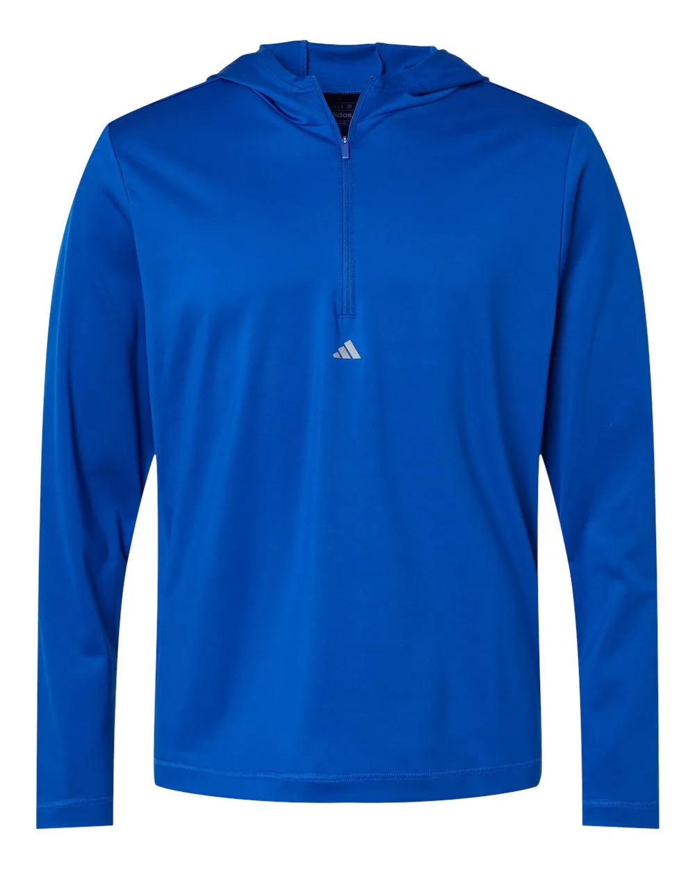 Adidas® Men's Lightweight Quarter-Zip Hooded Pullover Sweater view 4